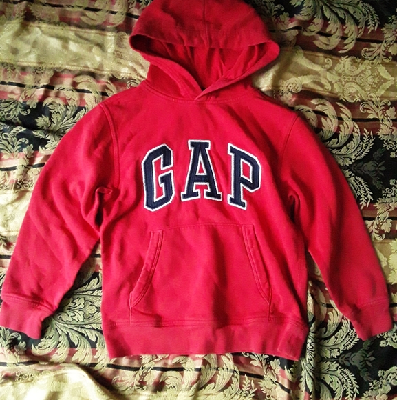 GAP Kids (8-9) Unisex Red Classic Hoody Sweatshirt - Picture 4 of 13